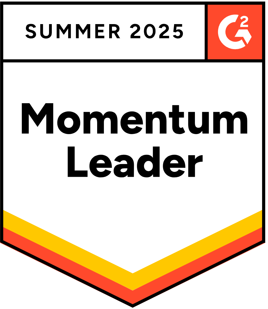 Summer 2025 Momentum Leader G2 badge