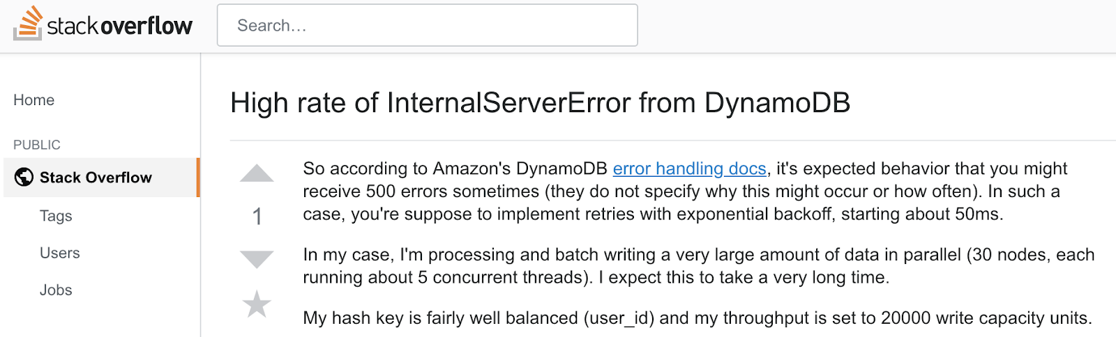 High Rate of InternetServerError